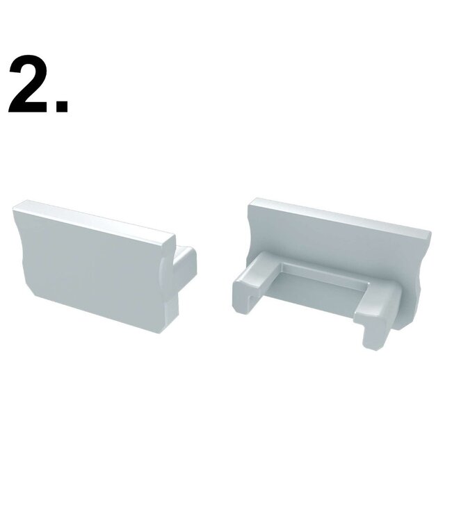 Accessoires t.b.v. Standaard Led Strip Profiel Norman | Wit