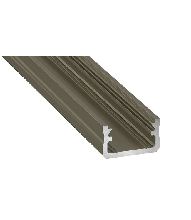 Standaard Aluminium Led Strip Profiel  Norman | ZWART |  16x9,3mm | Tot 2 Meter leverbaar