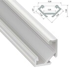 Hoek Aluminium Led Strip Profiel  Norman | WIT | Tot 2 Meter leverbaar