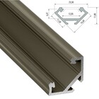 Hoek Aluminium Led Strip Profiel  Norman | ZWART | Tot 2 Meter leverbaar