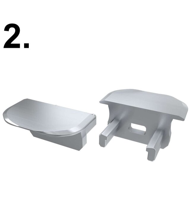 Accessoires t.b.v. Infrees Led Strip Profiel Norman | Grijs