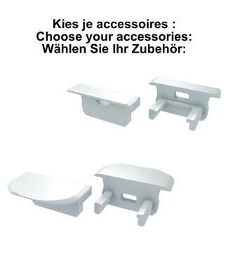 Accessoires t.b.v. Infrees Led Strip Profiel Norman | Wit