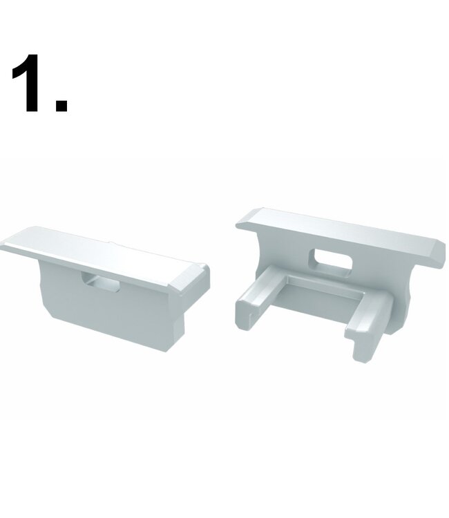 Accessoires t.b.v. Infrees Led Strip Profiel Norman | Wit