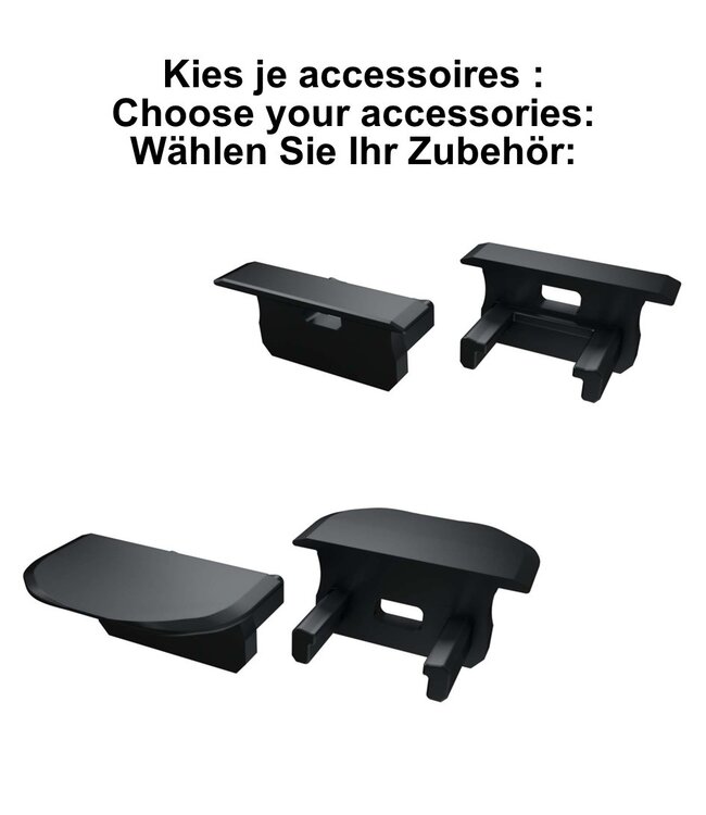 Accessoires t.b.v. Infrees Led Strip Profiel Norman | Zwart