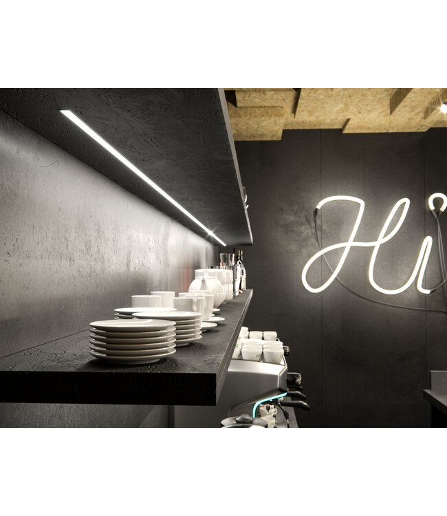 Infrees Aluminium Led Strip Profiel  Norman | ZWART |  21x9,3mm | Tot 2 Meter leverbaar