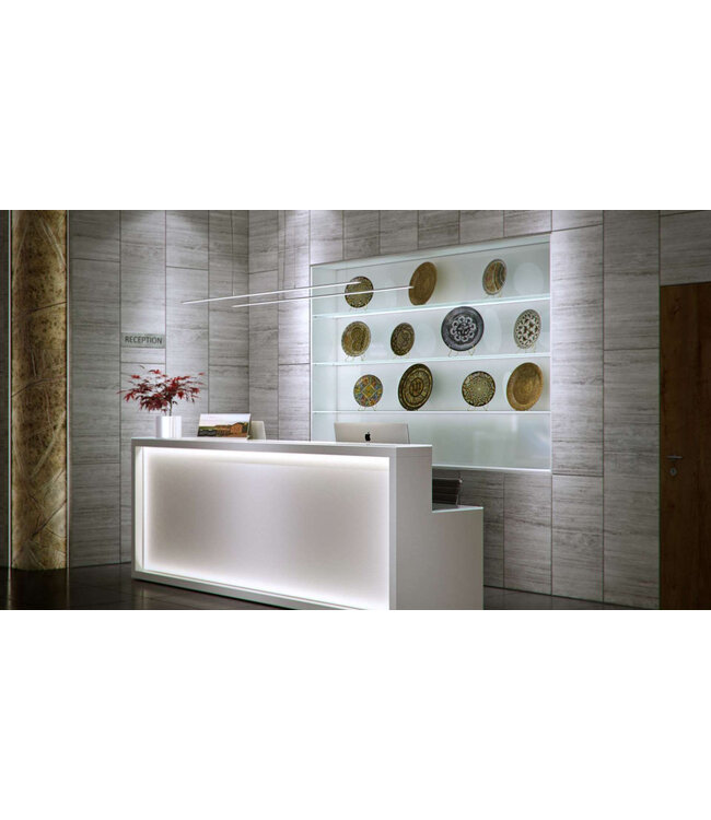 Verdiept Aluminium Led Strip Profiel  Norman | WIT |  18x17mm | Tot 2 Meter leverbaar