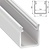 Verdiept Aluminium Led Strip Profiel  Norman | WIT |  18x17mm | Tot 2 Meter leverbaar