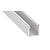Verdiept Aluminium Led Strip Profiel  Norman | WIT |  18x17mm | Tot 2 Meter leverbaar