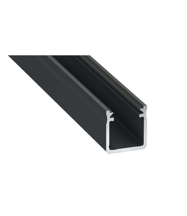 Verdiept Aluminium Led Strip Profiel  Norman | Zwart |  18x17mm | Tot 2 Meter leverbaar