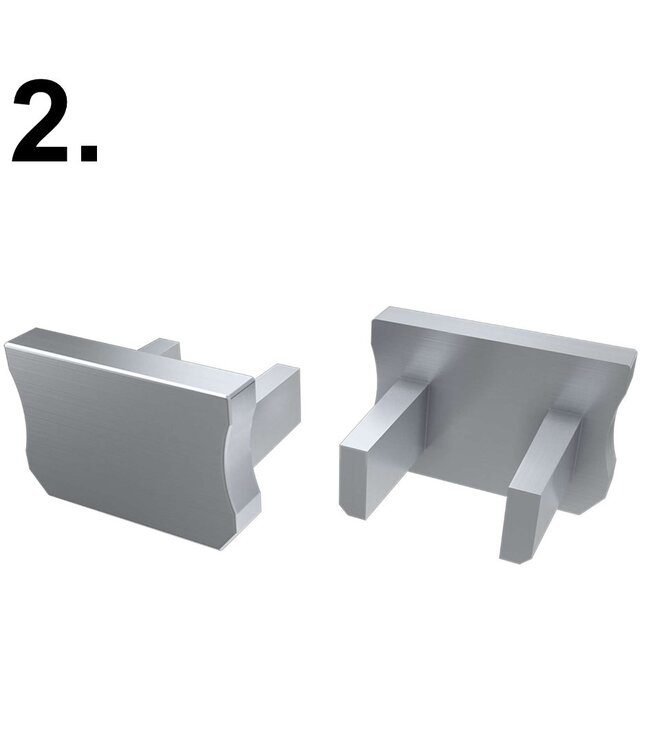 Accessoires t.b.v. SlimLine Led Strip Profiel | Grijs