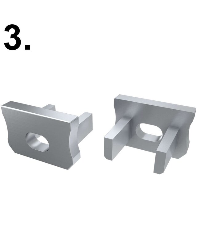 Accessoires t.b.v. SlimLine Led Strip Profiel | Grijs