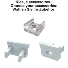 Accessoires t.b.v. SlimLine Led Strip Profiel | Wit