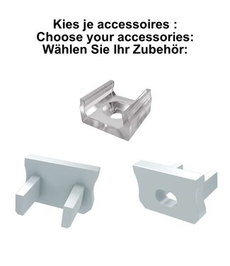 Accessoires t.b.v. SlimLine Led Strip Profiel | Wit