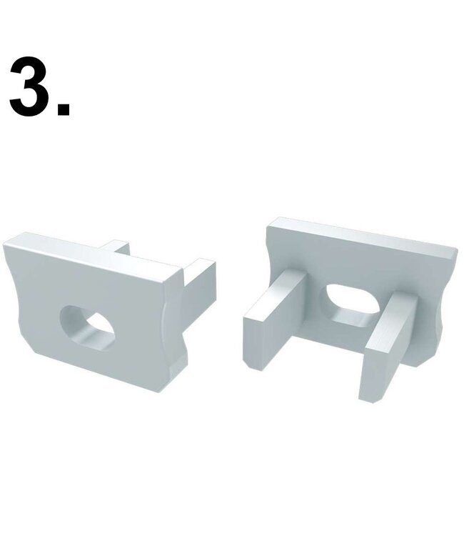 Accessoires t.b.v. SlimLine Led Strip Profiel | Wit