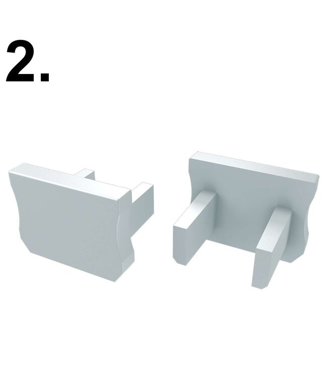 Accessoires t.b.v. SlimLine Led Strip Profiel | Wit