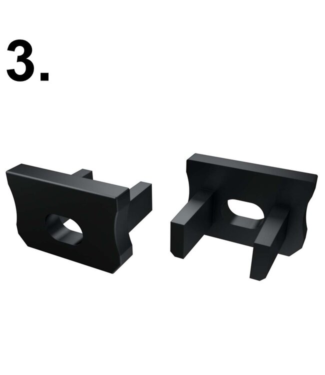 Accessoires t.b.v. SlimLine Led Strip Profiel | Zwart