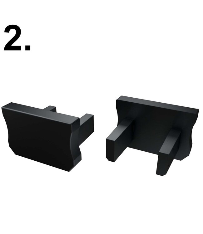 Accessoires t.b.v. SlimLine Led Strip Profiel | Zwart