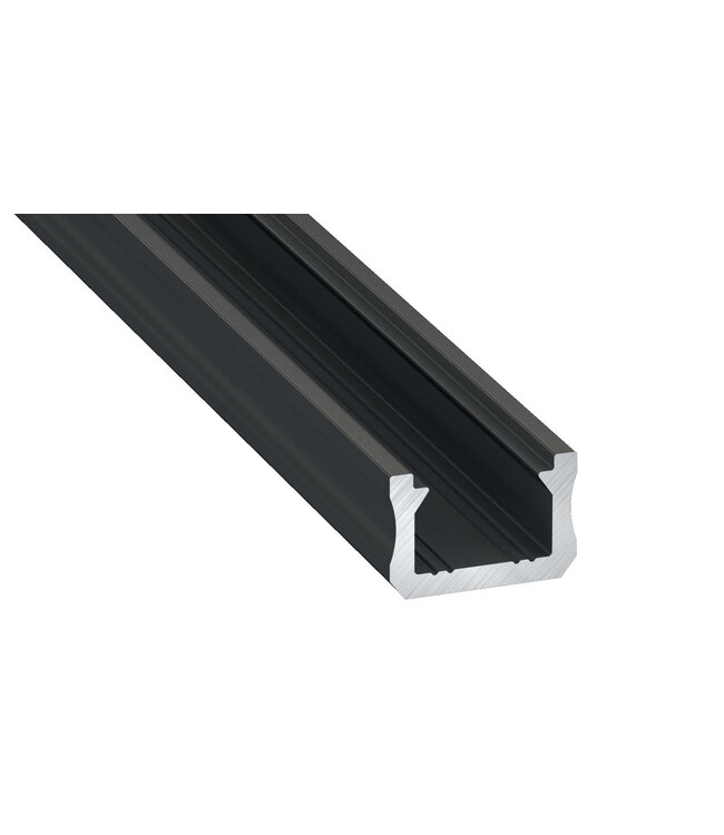 SlimLine Aluminium Led Strip Profiel | ZWART |  12x8mm | Tot 2 Meter leverbaar