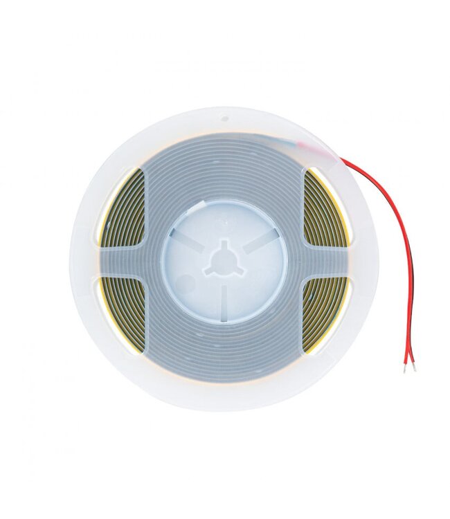 Led Strip ROL 5 Meter COB, 8w/m, 320 led/m, 760Lm/m, 4000K Neutraal wit, CRI90, 12v, IP33, 8mm, 2 Jaar garantie