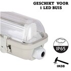 SlimLine LED TL Armatuur 60cm | IP65 | IK08 | Kunststof Sluitclips | Geschikt voor 1 LED Buis