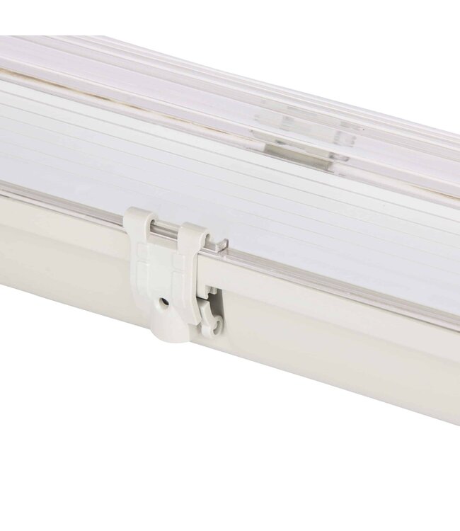 SlimLine LED TL Armatuur 120cm | IP65 | IK08 | Kunststof Sluitclips | Geschikt voor 1 LED Buis