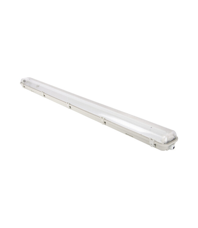 SlimLine LED TL Armatuur 150cm | IP65 | IK08 | Kunststof Sluitclips | Geschikt voor 2 LED Buizen
