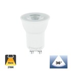 GU10 LED Spot 35MM 2,8w, 270 Lumen, 2700K Warm wit, Lichthoek: 36°, 2 Jaar garantie