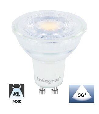 GU10 LED Spot 4,7w, 425 Lumen, 4000K Neutraal Wit, Glas, Lichthoek: 36°, 2 Jaar Garantie