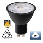 GU10 LED Spot ZWART 3w, 240 Lumen, 2700K Warm Wit, Dimbaar, Lichthoek: 60°, 2 Jaar Garantie