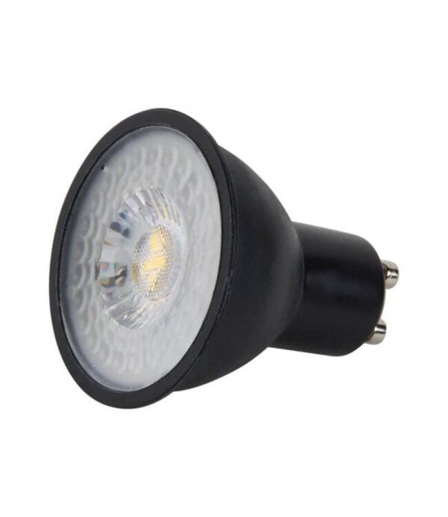 GU10 LED Spot ZWART 7w, 560 Lumen, 3000K Warm Wit, Dimbaar, Lichthoek: 60°, 2 Jaar Garantie