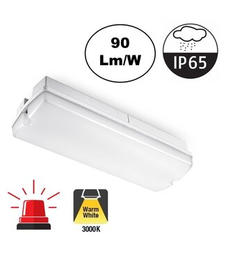 Galerij / Portiek LED verlichting 4w, 360 Lumen, 3000K Warm Wit,  Met Noodunit, IP65, 2 Jaar Garantie