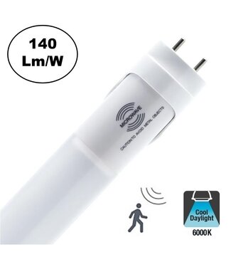 Sensor Led Buis 150cm, 25w, 6000K Daglicht Wit, 3500 Lumen (140Lm/w), Microwave Bewegingssensor, 3 Jaar Garantie