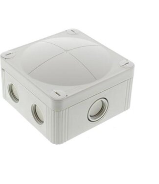 Kabeldoos GRIJS | 85x85x51mm | 8x invoer | M20 Wartel | IP66