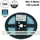 ECO Led Strip ROL 5 Meter 2835SMD, 9,6w/m, 120 led/m, 1040Lm/m, 6500K Daglicht Wit wit, 12v, IP65HS, 8mm, 2 Jaar garantie