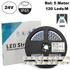 ECO Led Strip ROL 5 Meter 2835SMD, 12w/m, 120 led/m, 1300Lm/m, 4000K Neutraal wit, 24v, IP65HS, 8mm, 2 Jaar garantie