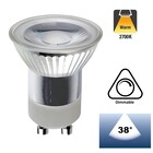 MR11 (35mm) GU10 LED Spot 3w, 300 Lumen, 2700K Warm Wit, Glas, Dimbaar, Lichthoek: 38°, 2 Jaar Garantie