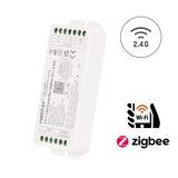 Miboxer Zigbee 3.0 + 2.4 Ghz, 2 in1 LED Strip Controller Single Color /  CCT (Dual White) 12-24VDC, 12A, Werkt via Zigbee 3.0 / App / Wifi / 2.4Ghz