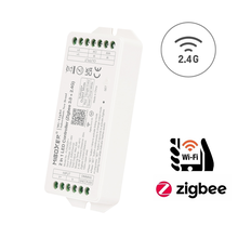 Miboxer Zigbee 3.0 + 2.4 Ghz, 2 in1 LED Strip Controller Single Color /  CCT (Dual White) 12-24VDC, 12A, Werkt via Zigbee 3.0 / App / Wifi / 2.4Ghz