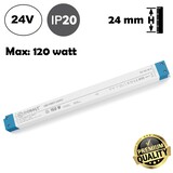 Cobalt LongSlim Premium Led Strip voeding 24V/150W/6,25A, Max: 120w, Afm:360x32x24 mm, 3 Jaar Garantie