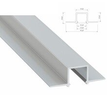 UITVERKOOP: Stuc/Pleister Aluminium Led Strip Profiel Norman | ALU |  14,6x15,6mm | Tot 2 Meter leverbaar