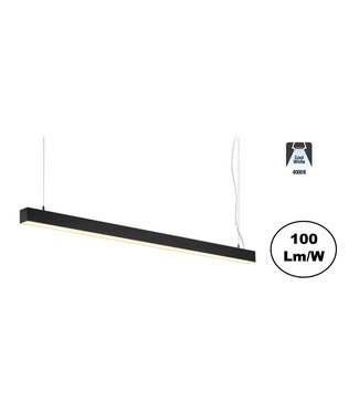 UITVERKOOP: Led Linear Lamp 150cm, 40w, 4000 Lumen (100lm/w), 4000K Neutraal wit, Zwartkleurige Behuizing