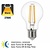 E27 3,6w Led Filament Lamp, 2700K, 470 Lumen, Dag/Nacht Sensor, 2 Jaar garantie