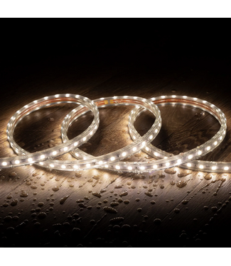 LED Lichtslang Op Maat Per Meter:  4000K Neutraal, 5w/m, 60 leds/m, 500lm/m, IP65, 230V