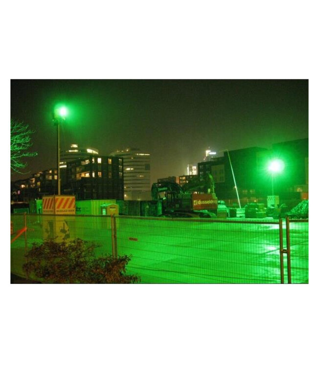 Slim LED Floodlight 100w, 10000 Lumen, Lichtkleur: Groen, IP65, Zwart, 2 Jaar Garantie