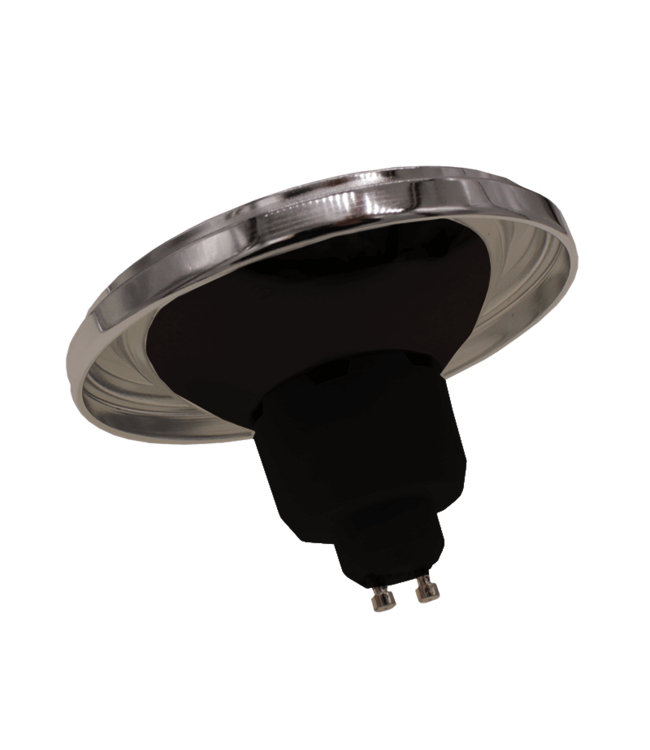 GU10 AR111 LED Spot 12w Zwart, 960 Lumen, 2700K Warm Wit, 24°, Dimbaar, 2 Jaar Garantie