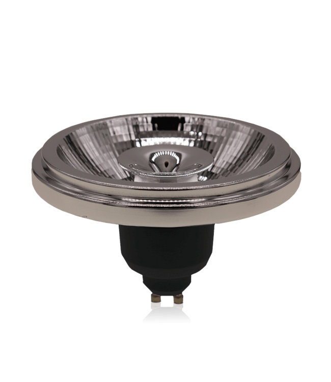 GU10 AR111 LED Spot 12w Zwart, 960 Lumen, 2700K Warm Wit, 24°, Dimbaar, 2 Jaar Garantie