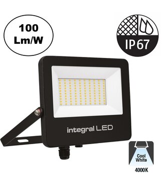 Slim2 LED Floodlight 70w, 7000 Lumen (100lm/w), 4000K Neutraal Wit, IP67, IK08, 3 Jaar Garantie