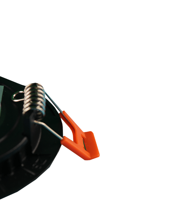 LED Downlighter Slim-U 3w, 270 Lumen, Zwart, Aluminium Body, Stekkerklaar, Gatmaat Φ75mm, 2 Jaar Garantie