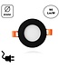 LED Downlighter Slim-U 3w, 270 Lumen, Zwart, Aluminium Body, Stekkerklaar, Gatmaat Φ75mm, 2 Jaar Garantie