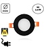 LED Downlighter Slim-U 3w, 270 Lumen, Zwart, Aluminium Body, Stekkerklaar, Gatmaat Φ75mm, 2 Jaar Garantie
